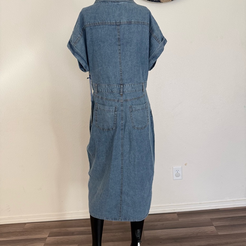 Stylish Blue Women's Jean Overalls - Picture 11 of 14